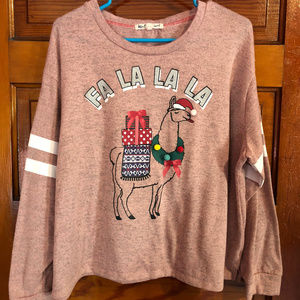 WallFlower Fa La Llama Christmas Sweater